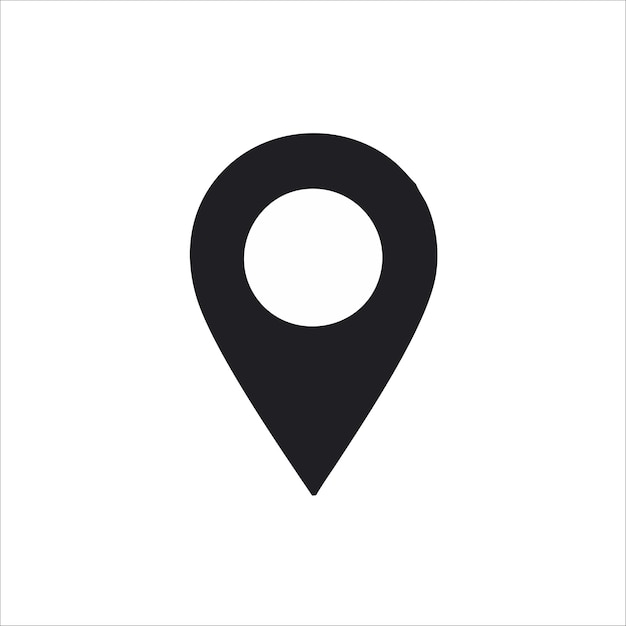 Ubicación del alfiler negro