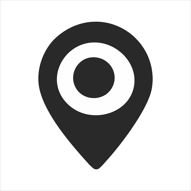 Ubicación del alfiler negro