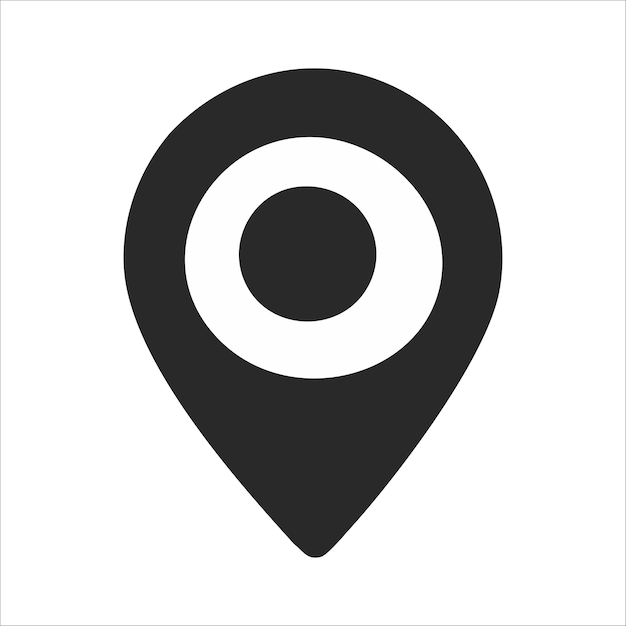 Ubicación del alfiler negro