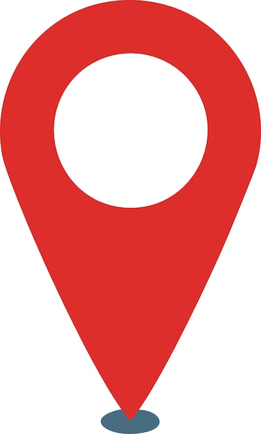 ubicación del alfiler rojo