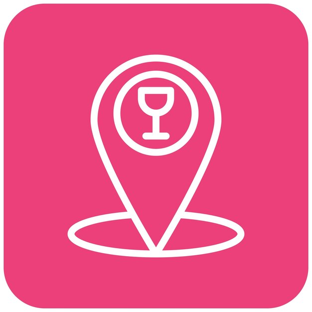 Ubicación del café Ilustración del diseño del icono vectorial