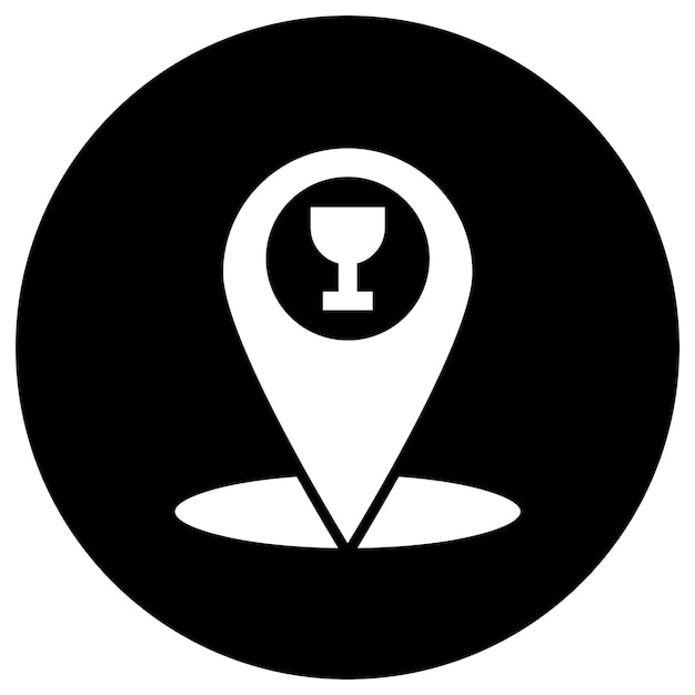 Ubicación del café Ilustración del diseño del icono vectorial
