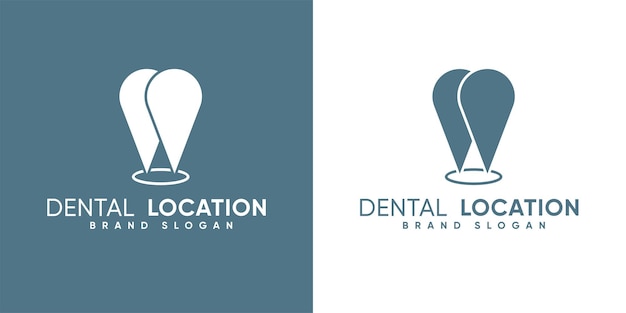 Ubicación de la clínica dental con vector premium de estilo moderno