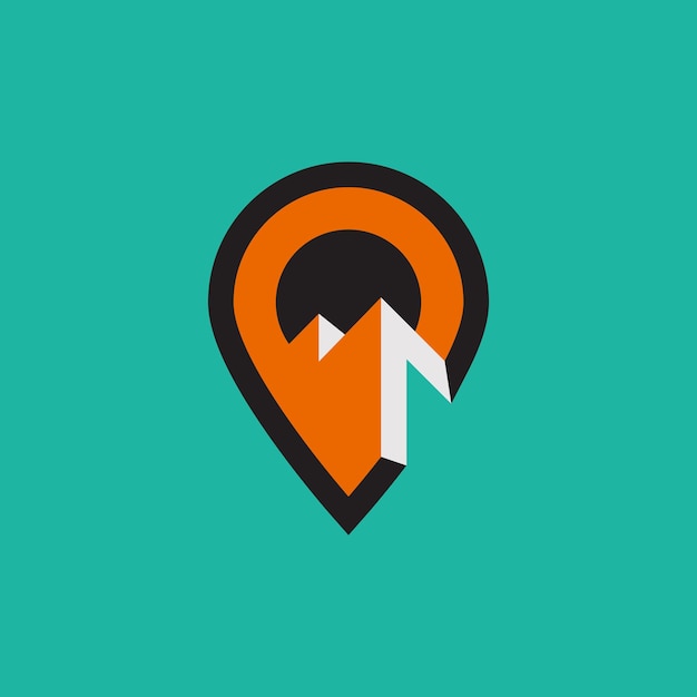 Ubicación Diseño del logotipo de la montaña para el logotipo de su marca