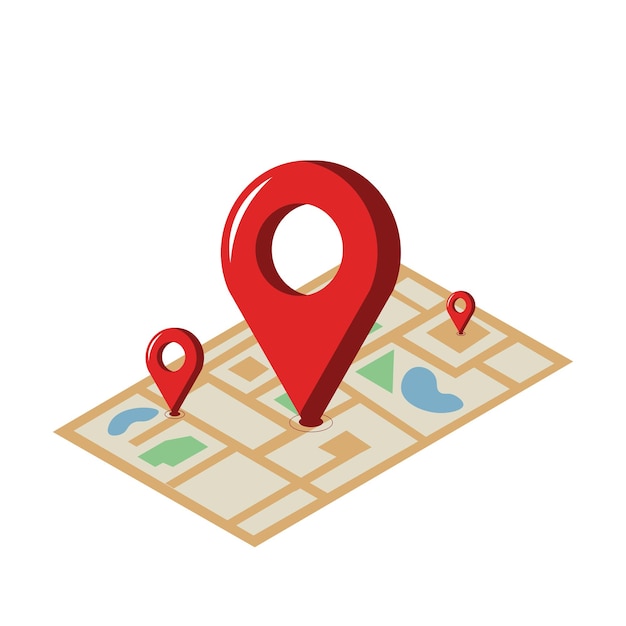 Ubicación ilustración diseño elemento plano icono