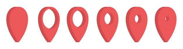 Ubicación puntero pin icono vector conjunto GPS ubicación pin