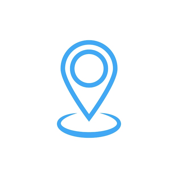 Ubicación punto vector logo mapa logo pin logo rojo mapa ubicación puntero símbolo fondo blanco