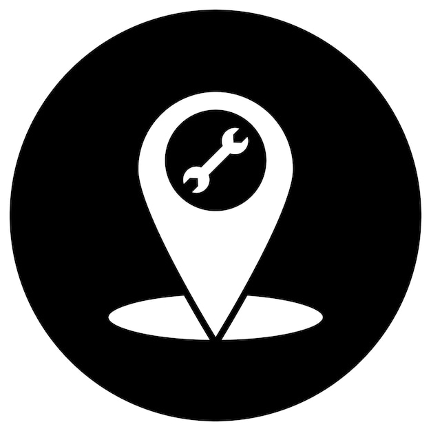 Ubicación del taller Ilustración de diseño de íconos vectoriales