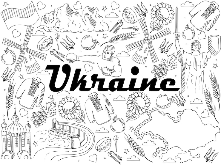 Vector ucrania ilustración vectorial