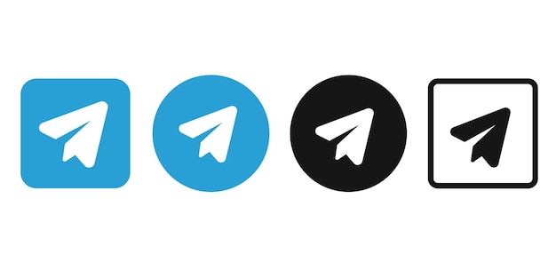 Ucrania Kiev 1 de noviembre de 2024 El logotipo de Telegram configurado en varios estilos editoriales Editorial