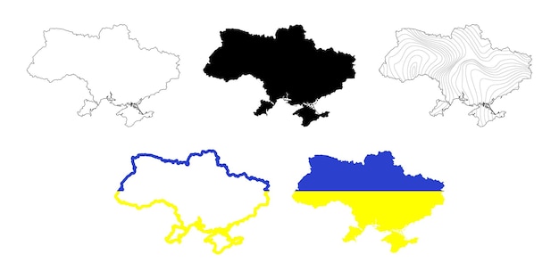 Ucrania mapa nacional Ucrania nación territorio región borde forma conjunto