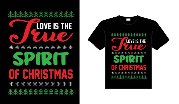 Ugly Christmas Sweater Typography Vintage Diseño de camiseta navideña Mercancía navideña Arte vectorial