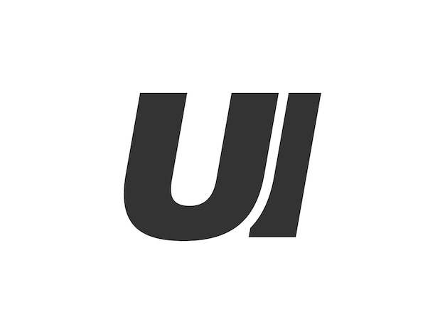 UI Techno Editable Font Logo para marca corporativa Diseño futurista audaz con ideas tipográficas únicas Tipo personalizado mínimo y letra dinámica