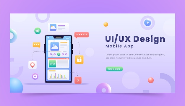 Vector ui/ux  template design