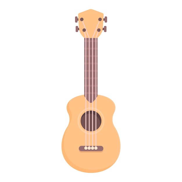 Ukelele arte icono dibujos animados vector Guitarra acústica Lindo instrumento