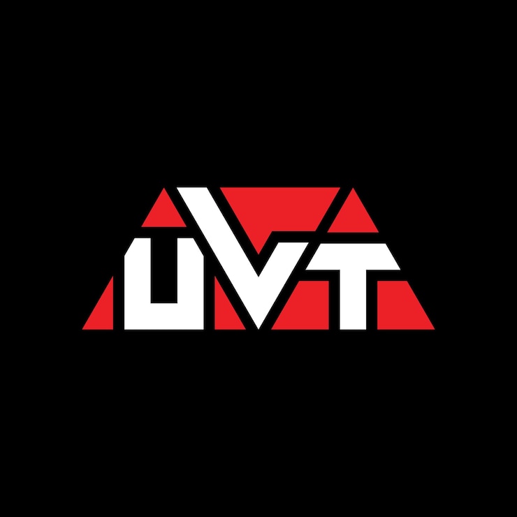 Vector ult diseño de logotipo de letra triangular con forma de triángulo ult diseño del logotipo del triángulo monograma ult triángulo vectorial plantilla del logotipo con color rojo ult logotipo triangular sencillo elegante y lujoso logotipo ult