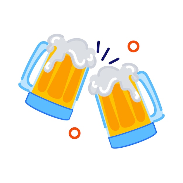 La última pegatina plana de las alegrías de la cerveza