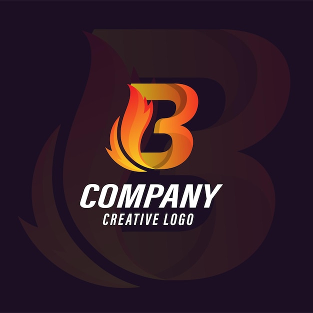 última plantilla de diseño de logotipo b fox