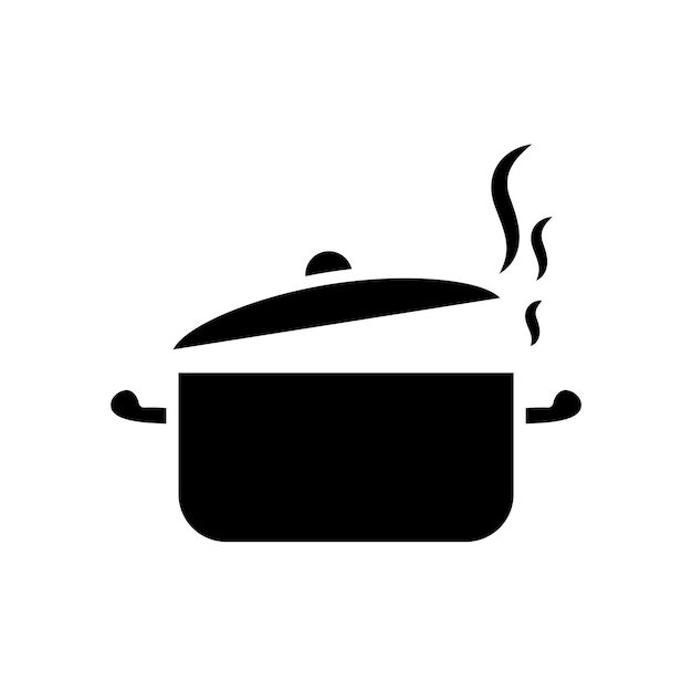 La última sartén para la plantilla de vector de icono de dominio culinario