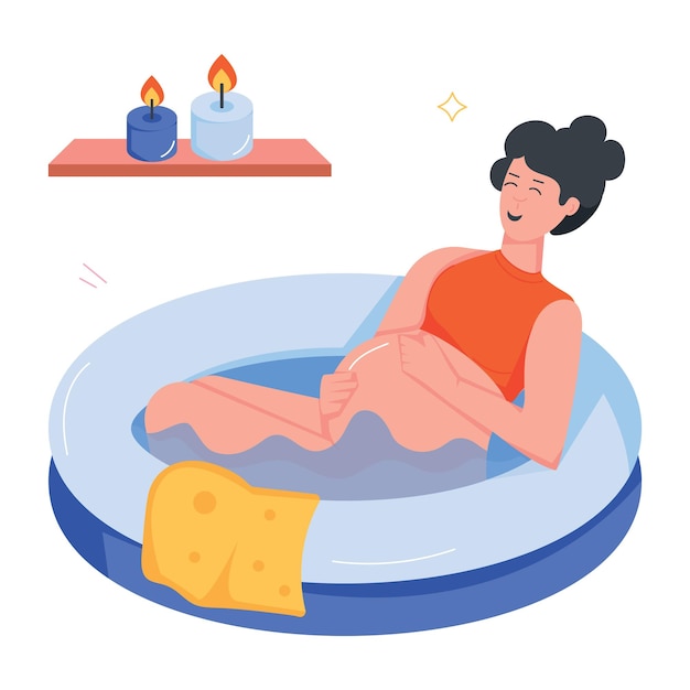 El último conjunto de iconos planos de maternidad
