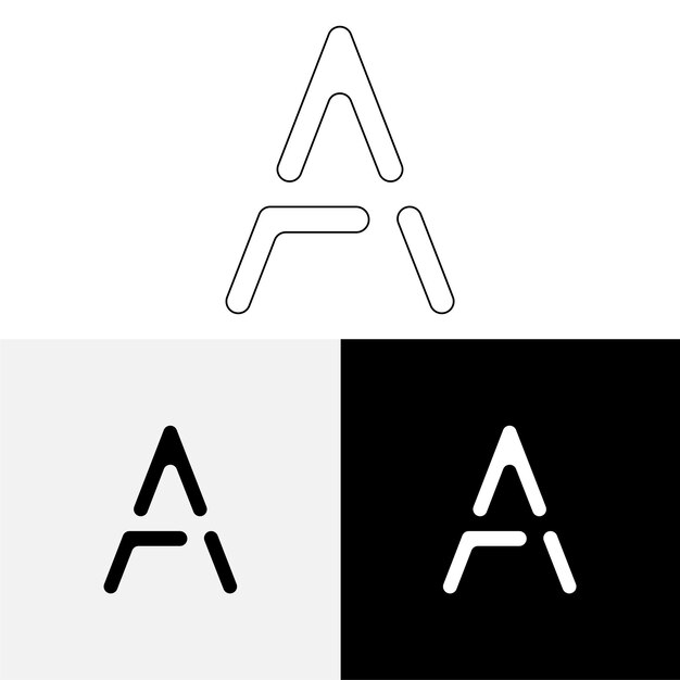 Un último diseño de logotipo creativo Vector Premium Logotipo creativo Vector Ilustración Logotipo Carta Logotipo