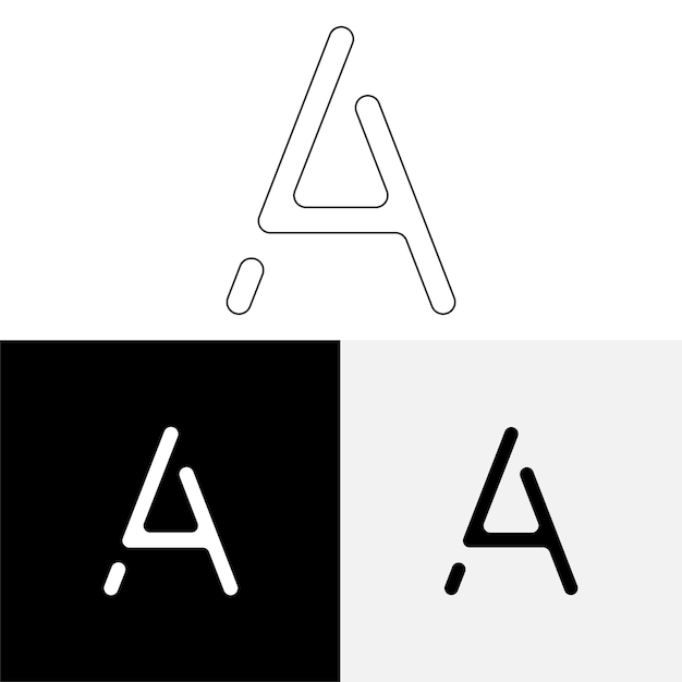 Un último diseño de logotipo creativo Vector Premium Logotipo creativo Vector Ilustración Logotipo Carta Logotipo