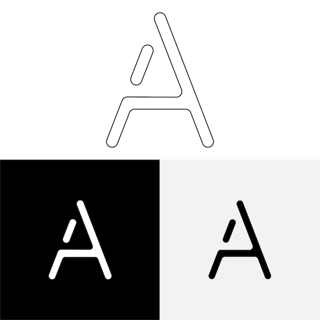 Un último diseño de logotipo creativo Vector Premium Logotipo creativo Vector Ilustración Logotipo Carta Logotipo