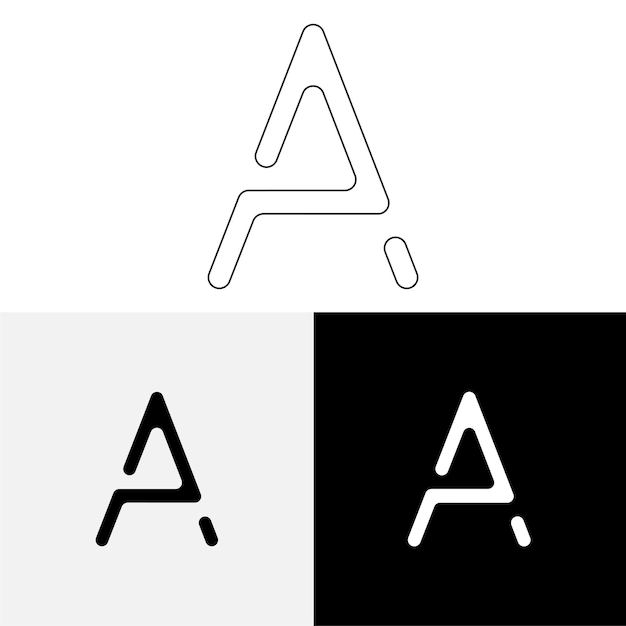 Un último diseño de logotipo creativo Vector Premium Logotipo creativo Vector Ilustración Logotipo Carta Logotipo