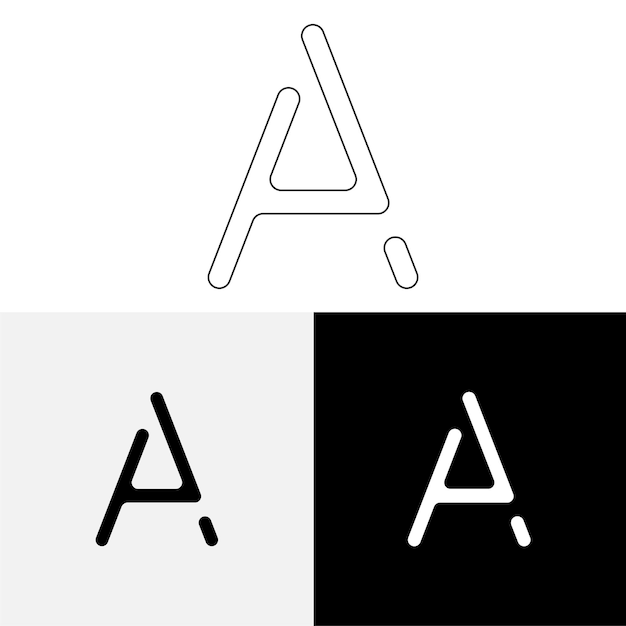 Un último diseño de logotipo creativo Vector Premium Logotipo creativo Vector Ilustración Logotipo Carta Logotipo