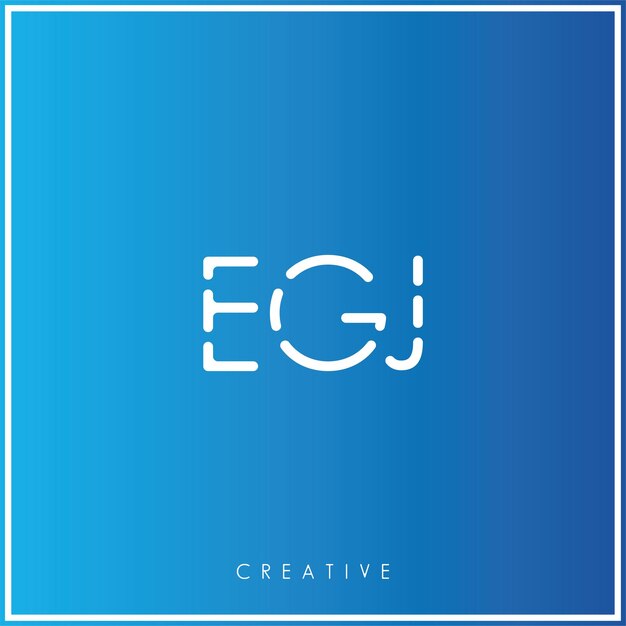 El último diseño de logotipo de EGJ Premium Vector Diseño creativo de logotipo Ilustración vectorial Monograma de logotipo mínimo