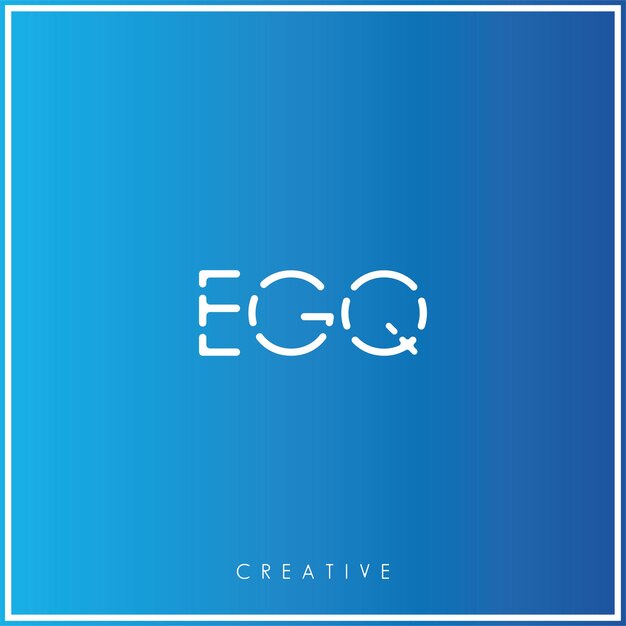 El último diseño de logotipo de EGQ Premium Vector Diseño creativo de logotipo Ilustración vectorial Monograma de logotipo mínimo