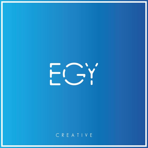 El último diseño de logotipo de EGY Premium Vector Diseño creativo de logotipo Ilustración vectorial Monograma de logotipo mínimo