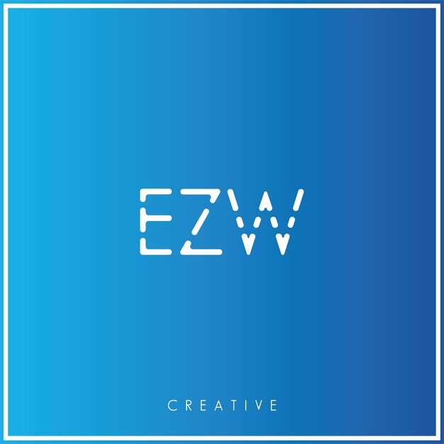 El último diseño de logotipo de EZW Premium Vector Diseño creativo de logotipo Ilustración vectorial Monograma de logotipo mínimo