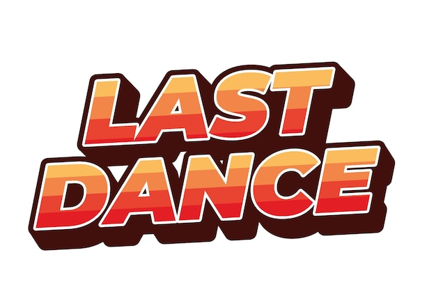 Último efecto de baile Texto en buenos colores con estilo 3D