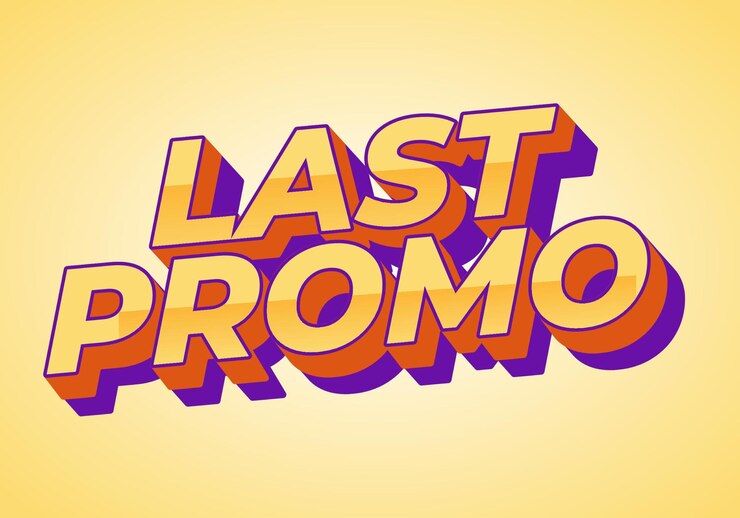 Vector último efecto de texto promocional en estilo 3d con buenos colores para la impresión de anuncios