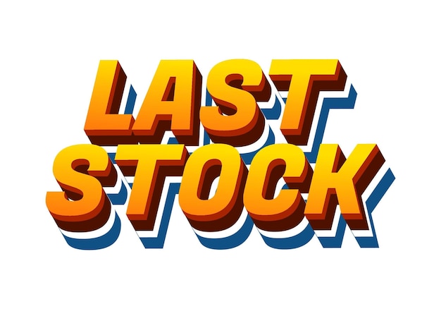 Último efecto de texto de stock para el propósito de los anuncios en estilo 3D