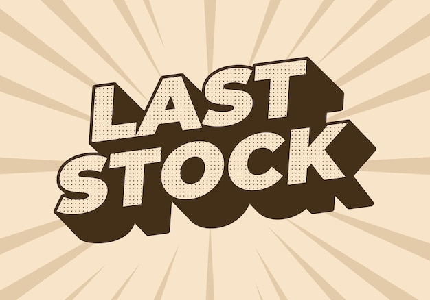 Último efecto de texto de stock para el propósito de los anuncios en estilo 3D
