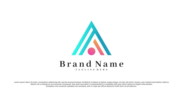 Este último inicial simple es un diseño de logotipo A