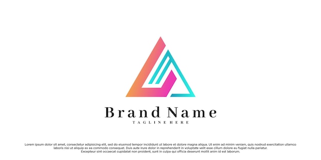Este último inicial simple es un diseño de logotipo A