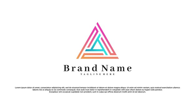Este último inicial simple es un diseño de logotipo A