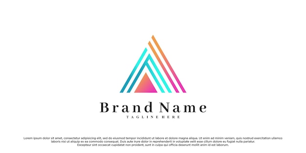 Este último inicial simple es un diseño de logotipo A