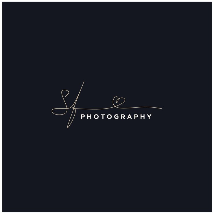 último SF Fotógrafo de bodas creativo simple símbolo fotografía diseño de logotipo servicios de bodas ph