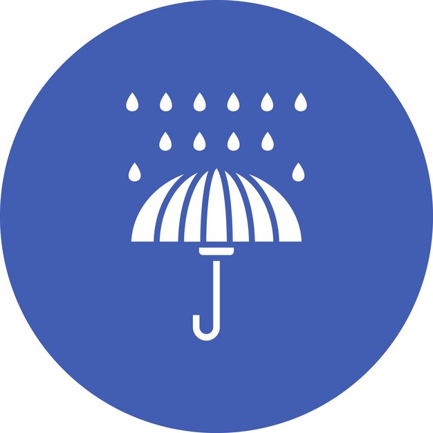Umbrella con icona de gota de lluvia imagen vectorial Se puede usar para estacional