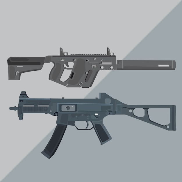 Vector ump smg vector illustration