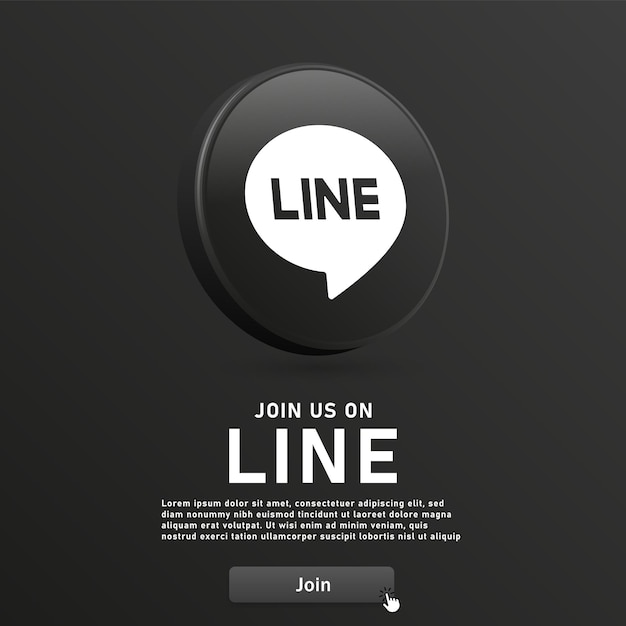 Únase a nosotros en línea chat icono de logotipo 3d para iconos de redes sociales logotipos en círculo redondo 3d contáctenos banner