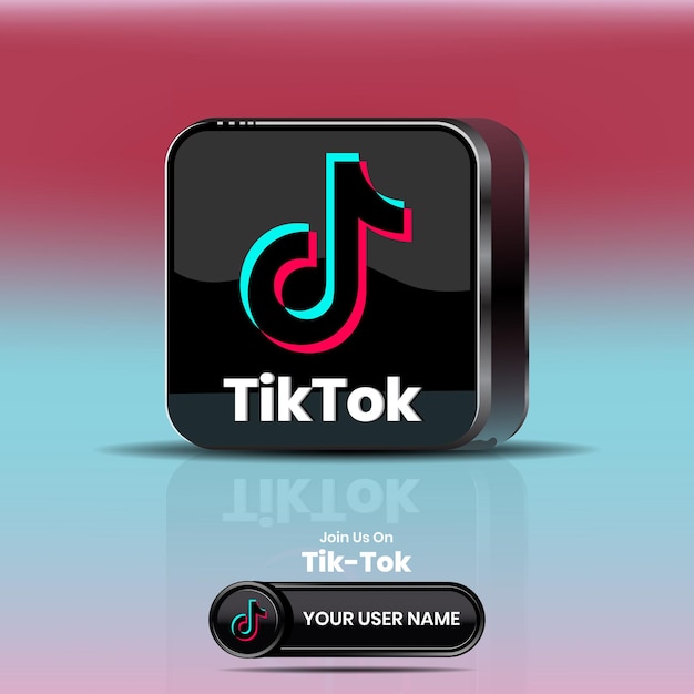 Únase a nosotros en tiktok vector brillante tiktok logo vector para notificación de icono de banners de redes sociales