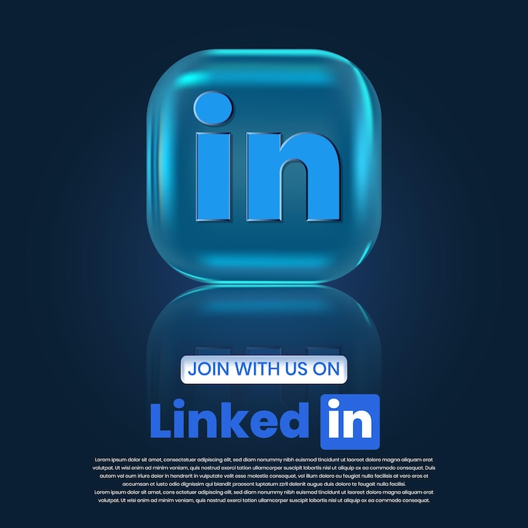 Vector únase a nosotros en vector de linkedin icono de logotipo brillante de linkedin logotipo de linkedin para publicación en redes sociales