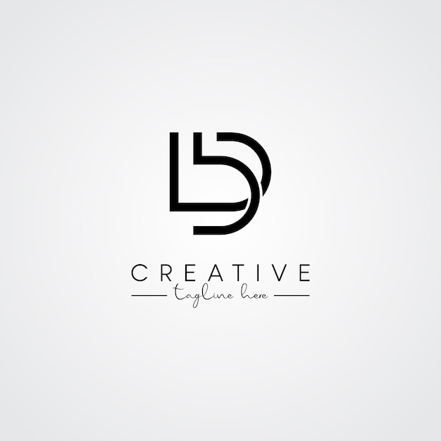 Unica letra artística moderna DB Diseño del logotipo basado en letras iniciales Vector del logotipo