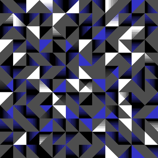 Único patrón triangular transparente azul oscuro blanco y negro