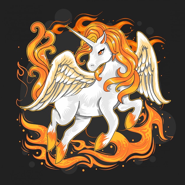 Unicorn fire horse